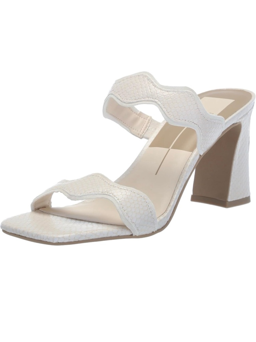 Dolce Vita White Textured Heeled Sandal - Women size 9.5